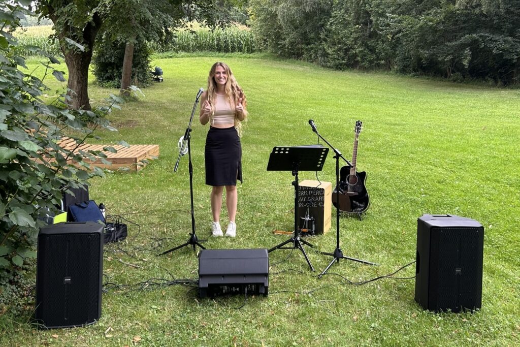 Set Aufbau Hochzeitsmusiker
